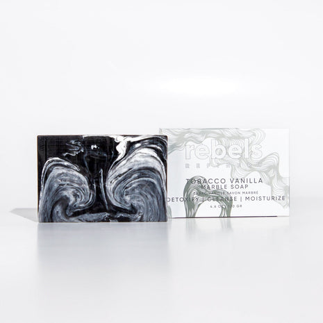 Charcoal Marble Soap (Tobacco Vanilla)