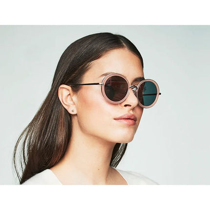 Columba - Oversized Retro Round Sunglasses