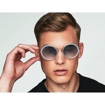 Columba - Oversized Retro Round Sunglasses