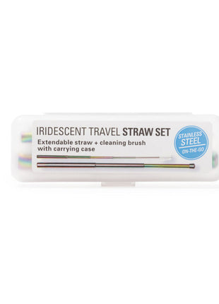 Iridescent Travel Straw Set