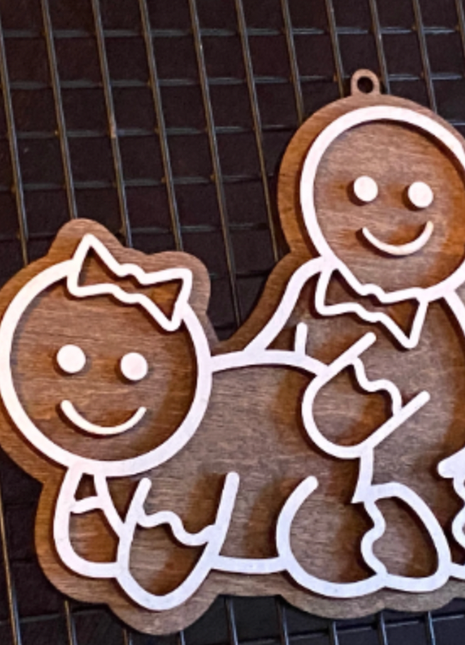 Doggie Style Faux-Gingerbread Naughty Wooden Ornament