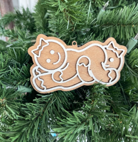 Lesbian Naughty Faux-Gingerbread Ornament
