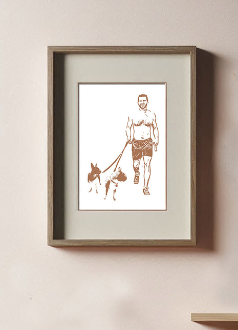 Rainbow Series - Man's Best Friend: A Jog in the Park - Print