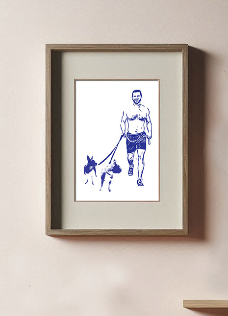 Rainbow Series - Man's Best Friend: A Jog in the Park - Print