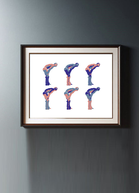 Locker Room - Six Pack In The Locker Room - Print