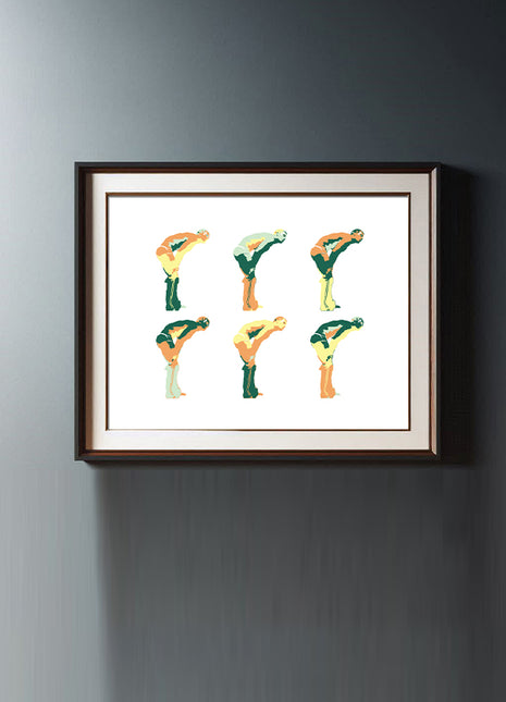 Locker Room - Six Pack In The Locker Room - Print