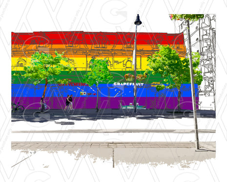 Rainbow Series - Rainbow Facade - Print