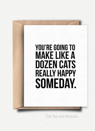 A Dozen Cats - Greeting Card