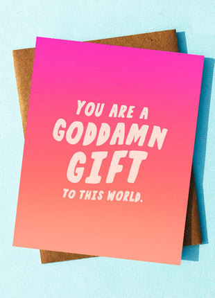 Goddamn Gift - Greeting Card
