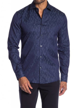 Jacquard Pattern Cotton Dress Shirt