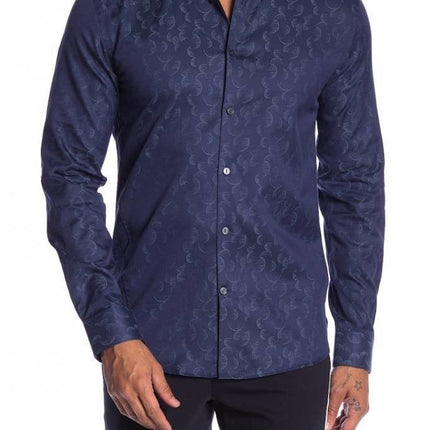 Jacquard Pattern Cotton Dress Shirt