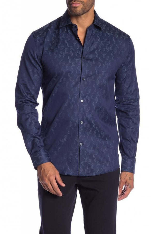 Jacquard Pattern Cotton Dress Shirt