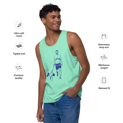 Rainbow Series - Man's Best Friend: A Jog in the Park - Regular Fit Premium Tank Top