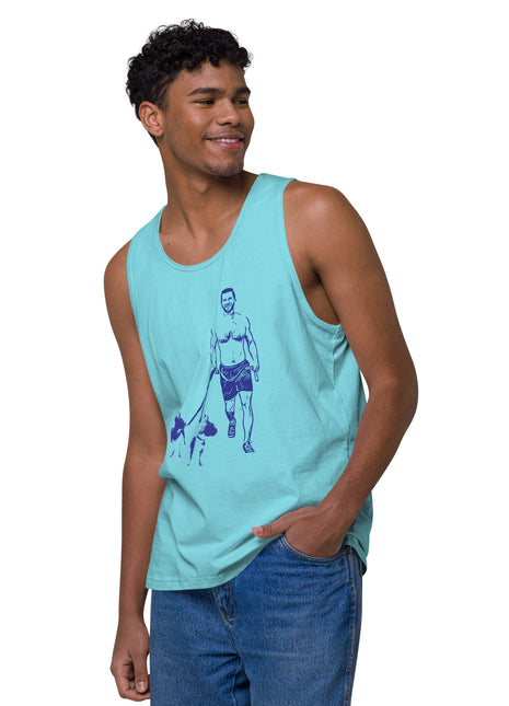 Rainbow Series - Man's Best Friend: A Jog in the Park - Regular Fit Premium Tank Top