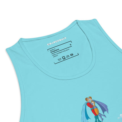 Superhero Kiss in Toronto Sky - Regular Fit Premium Tank Top