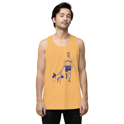 Rainbow Series - Man's Best Friend: A Jog in the Park - Regular Fit Premium Tank Top