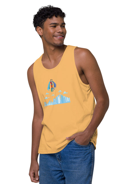 Superhero Kiss in Toronto Sky - Regular Fit Premium Tank Top