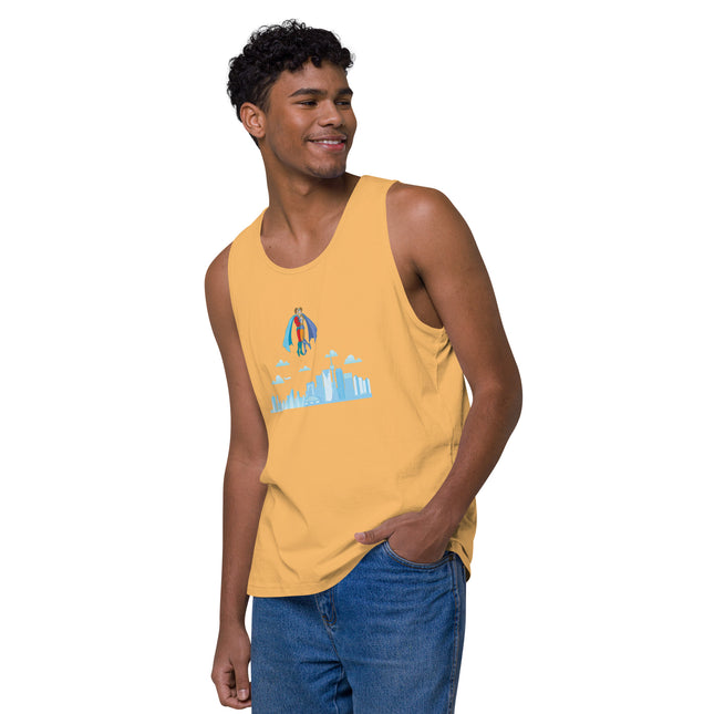 Superhero Kiss in Toronto Sky - Regular Fit Premium Tank Top