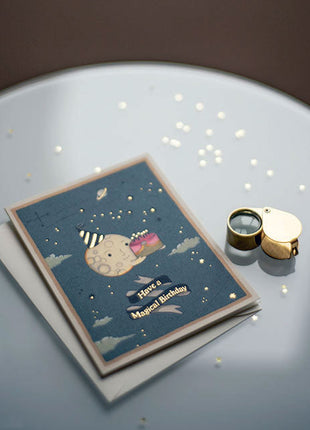 Moon Cake Birthday Greeting Card