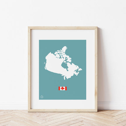 Print - Canada Map Silhouette