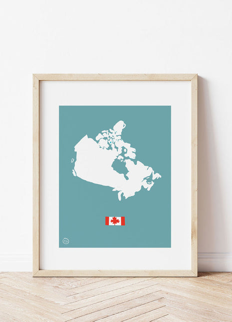 Print - Canada Map Silhouette