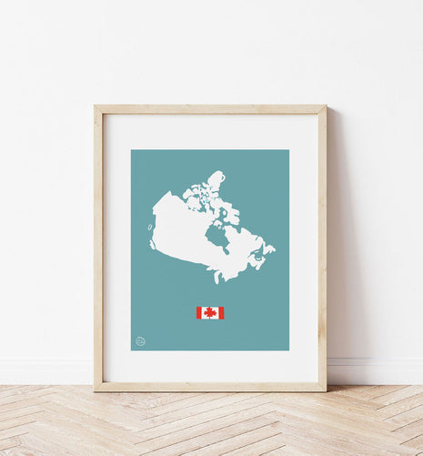Print - Canada Map Silhouette