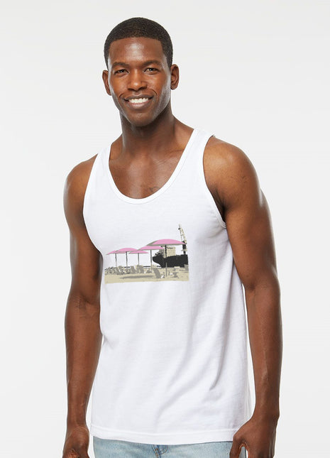 Pretty in Pink Umbrellas Graphic Tank Top