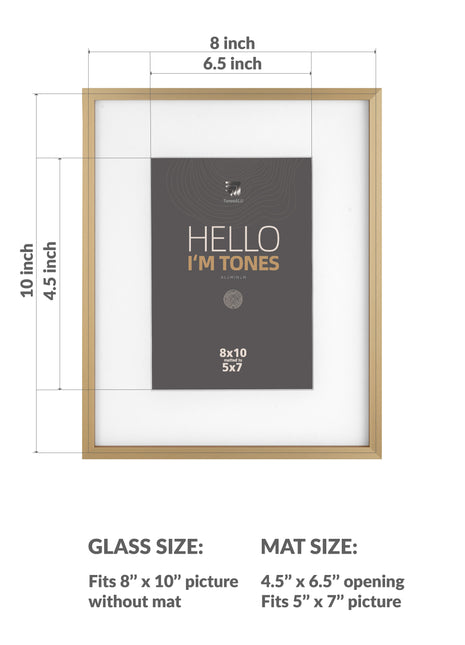 Aluminum Picture Frame - 8"x10"