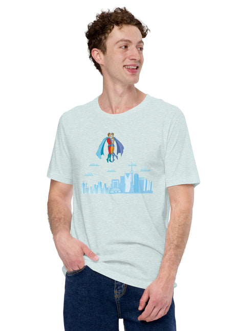 Superhero Kiss in Toronto Sky - Slim Fit T-Shirt