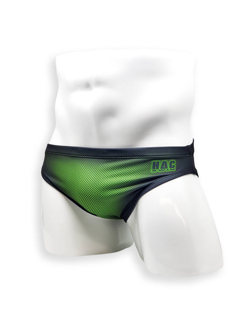 2 Inch Flat Front Swim Brief - Green Ballistic