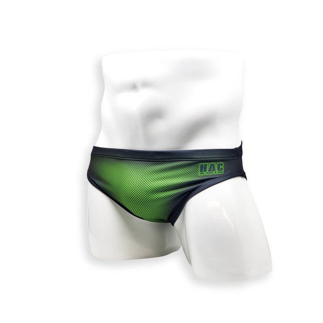 2 Inch Flat Front Swim Brief - Green Ballistic