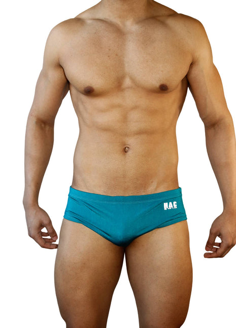 Vintage Cut Swim Brief - Turquoise